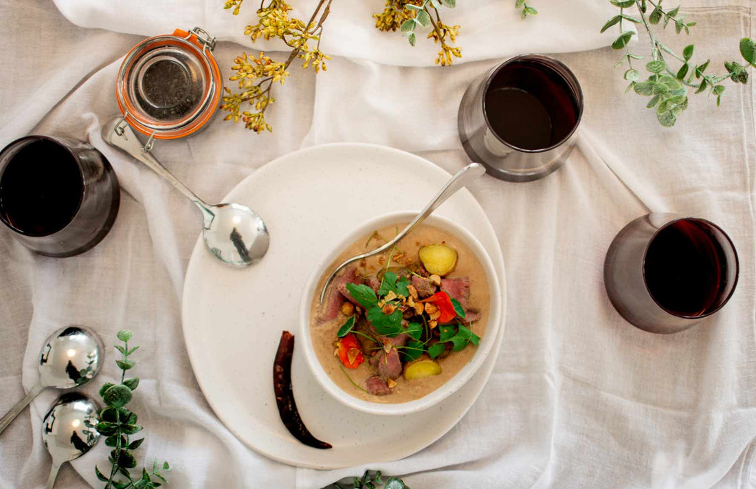 Massaman with Lamb Backstrap and Roasted Agrias