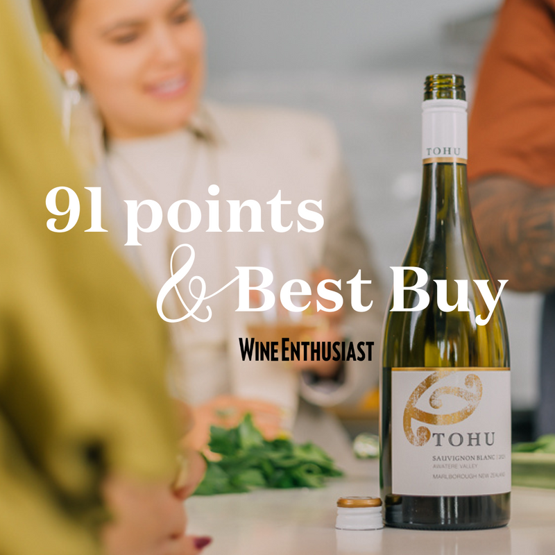 Tohu Sauvignon Blanc wins 'Best Buy' from Wine Enthusiast